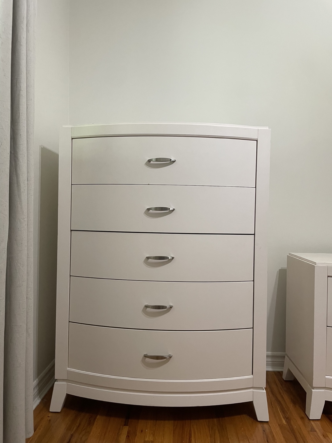 White IKEA bedroom set - dresser and nightstand - photo 2