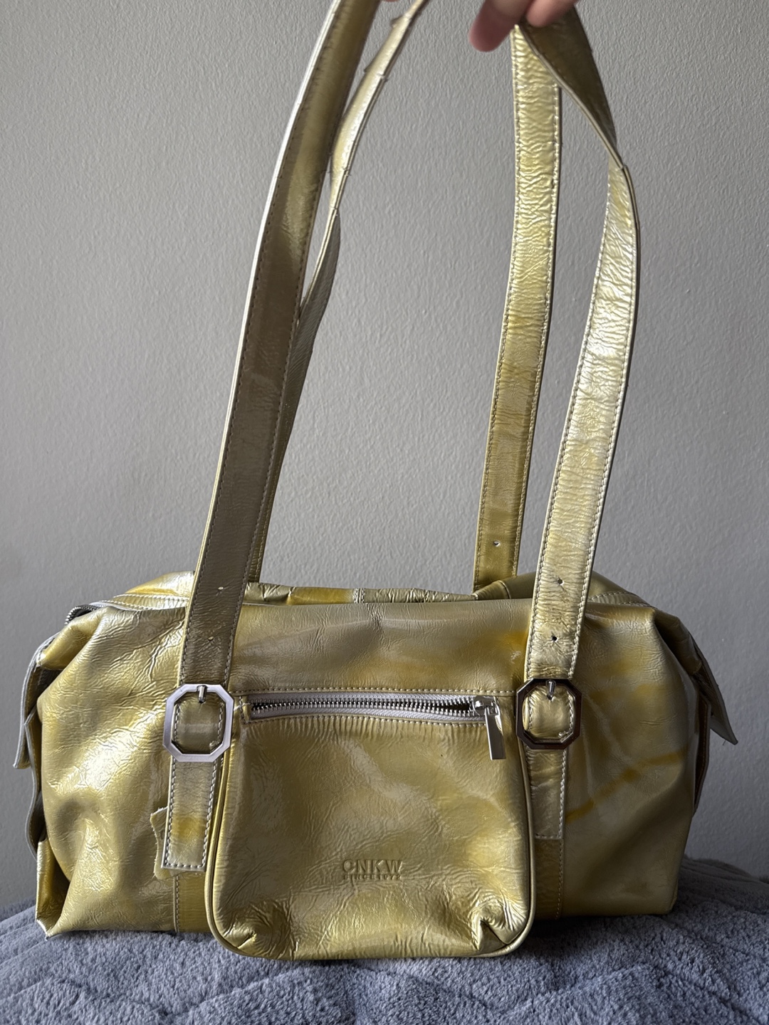 CNKW Designs Yellow Leather Handbag
