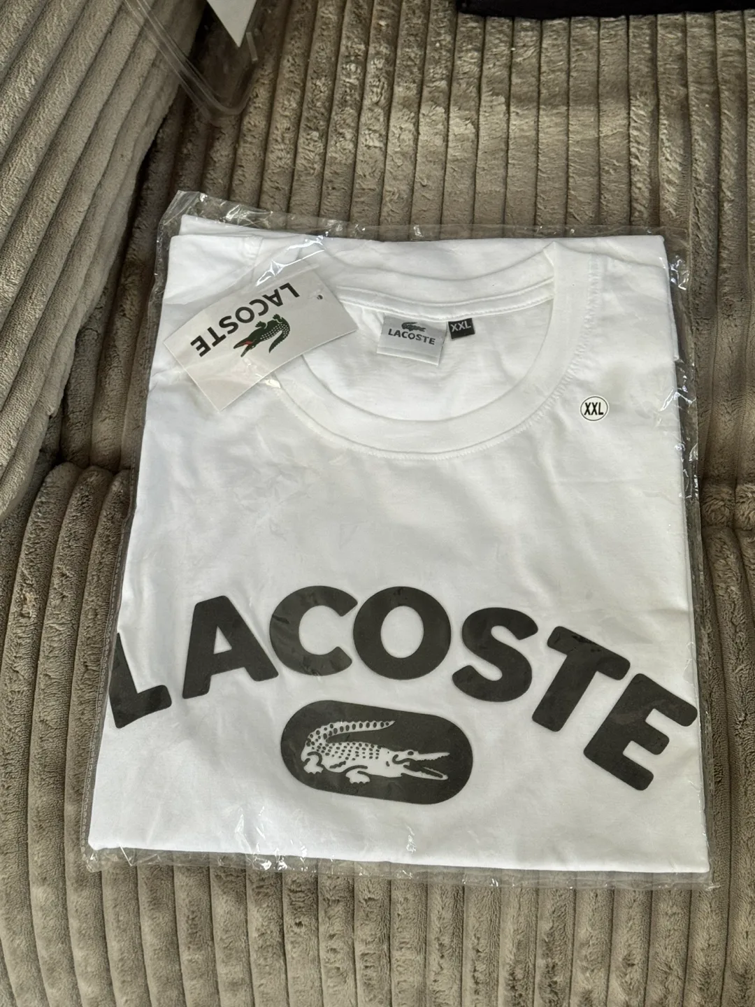 Lacoste Men's XXL White T-Shirt Brand New thumbnail