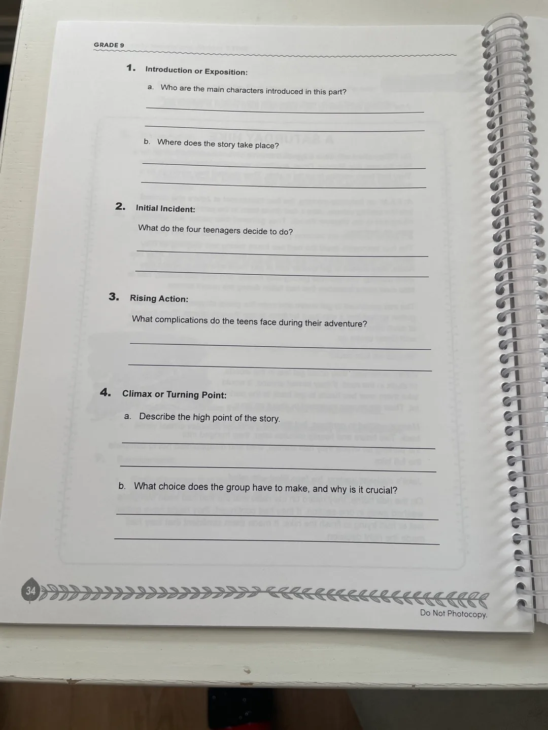 English Reading and Writing Comprehension Grade 9 Workbook image indicator(3)