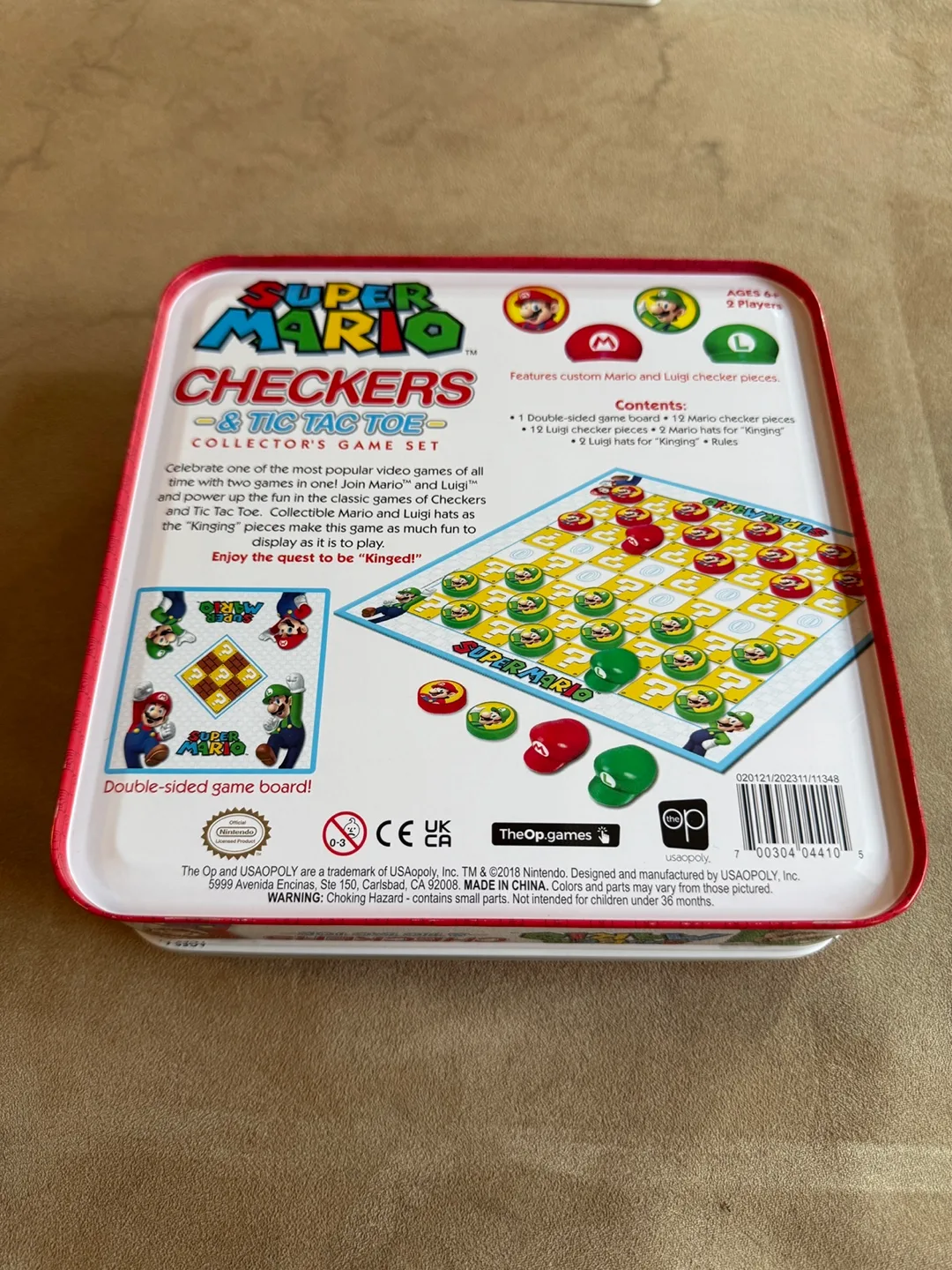 Super Mario Checkers & Tic-Tac-Toe Collector's Game Set image indicator(2)