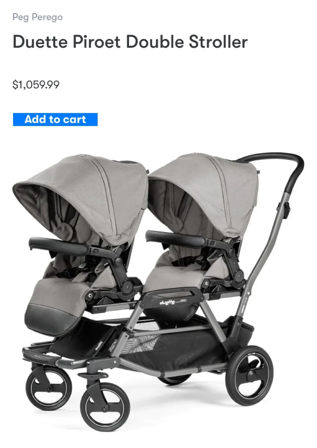 Peg Perego Duette Piroet Double Stroller thumbnail