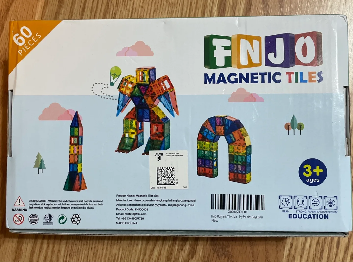 🏒Picasso Tiles and FNJO Magnetic Tiles - 60 Pieces Each image indicator(3)