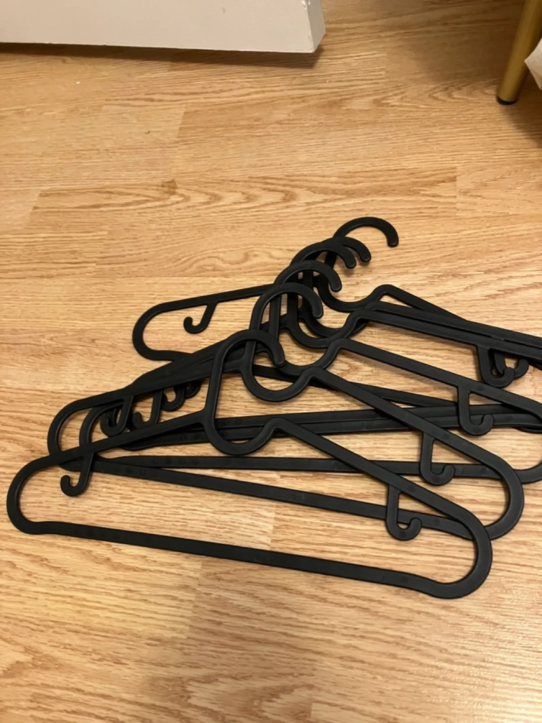Set of 6 Black Plastic IKEA Hangers image indicator(2)