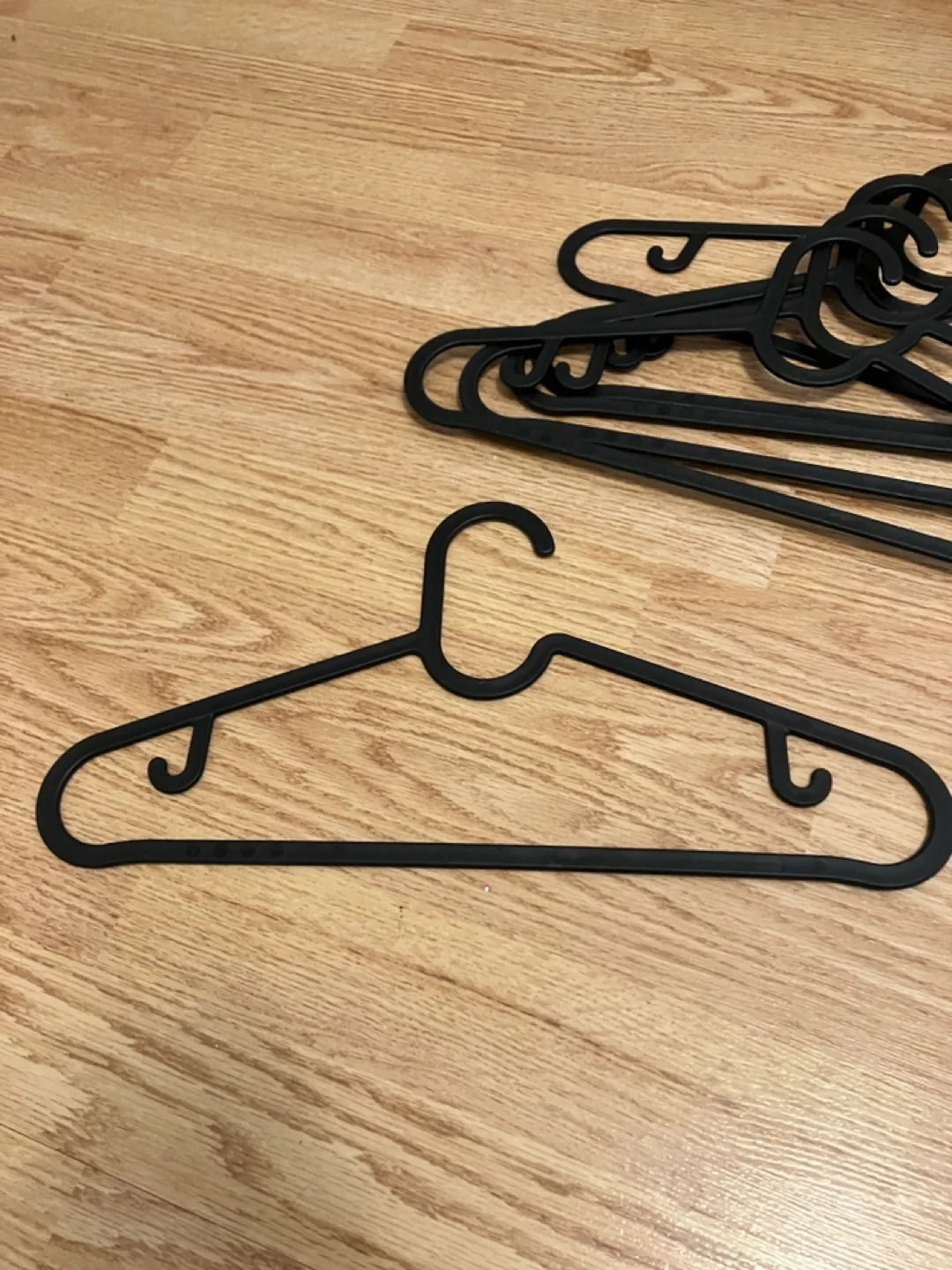 Set of 6 Black Plastic IKEA Hangers image indicator(3)