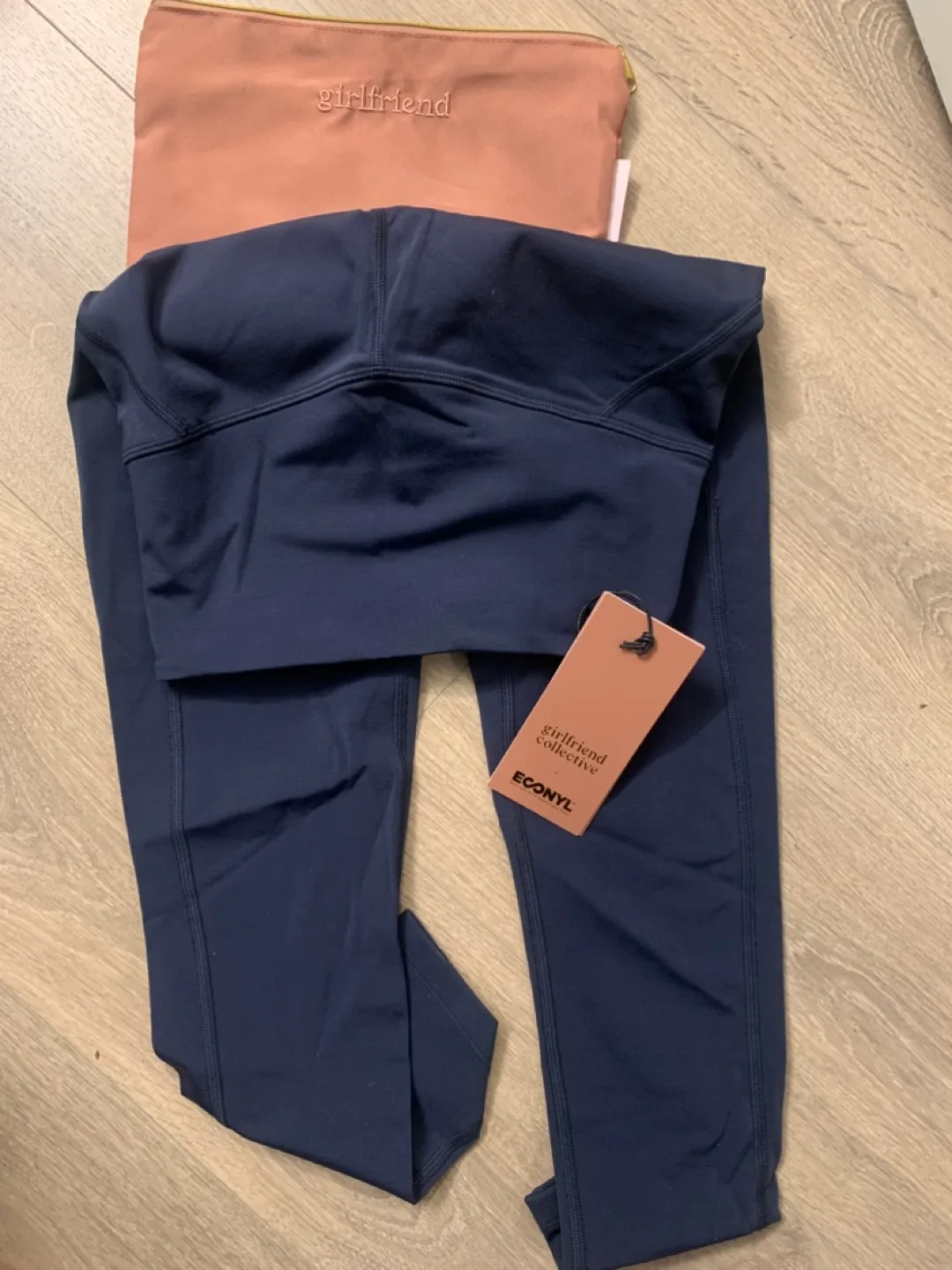NWT Girlfriend Collective High-rise Leggings Navy Sz S thumbnail