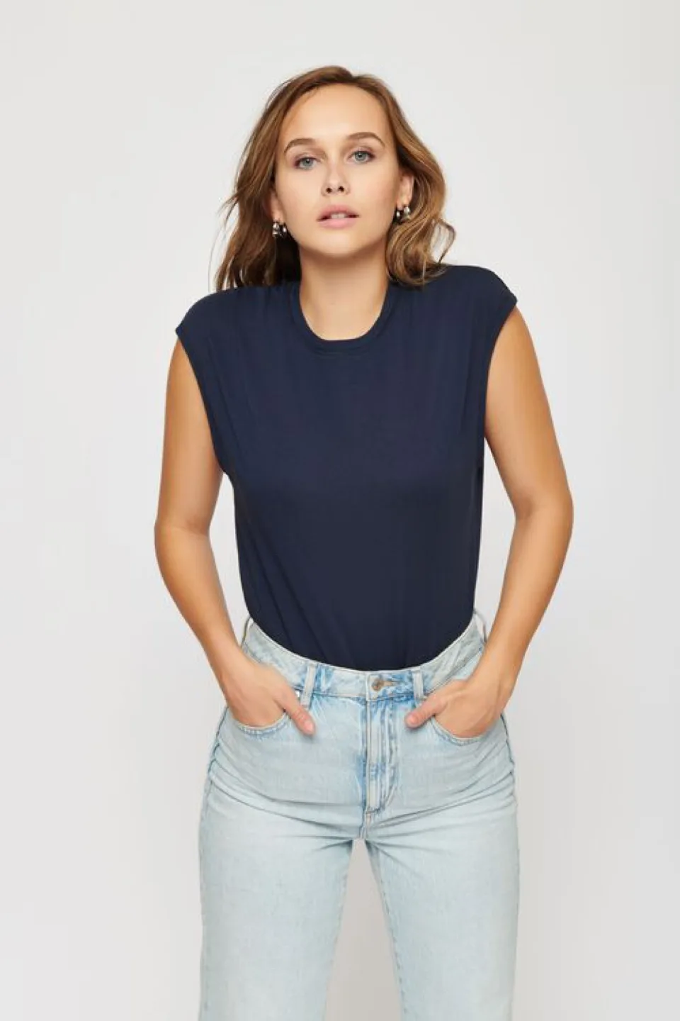 Navy Blue dynamite Top - Size XS thumbnail