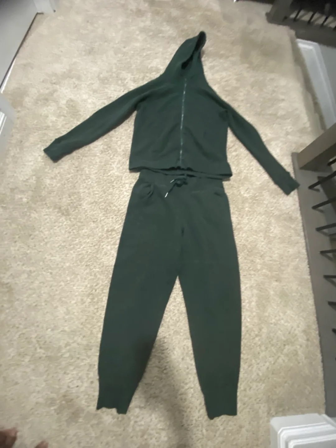 Lululemon Dark Green Hoodie and Jogger Set thumbnail