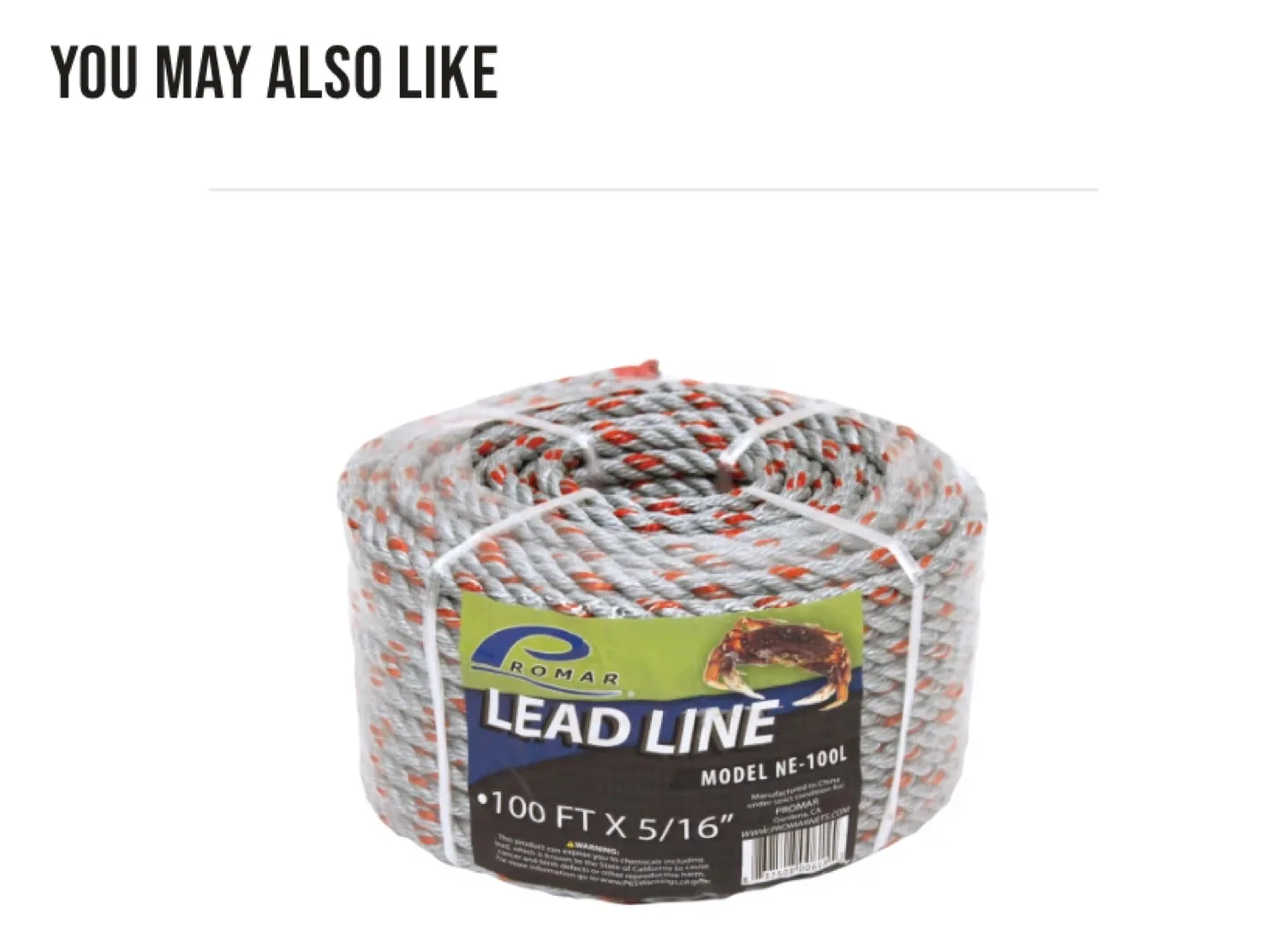 Romar Lead Line 400ft x 5/16 inch image indicator(2)