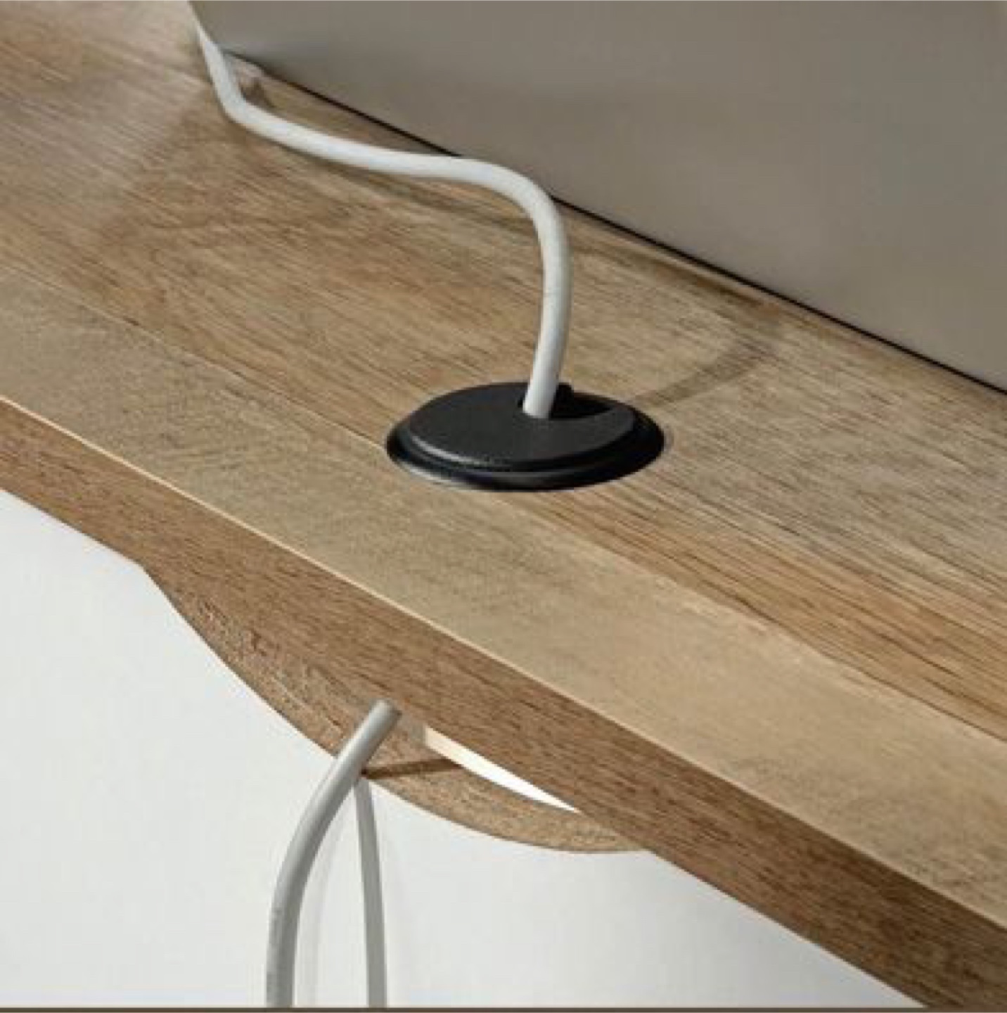 Bush Furniture Cabot L-Shaped Desk - White and Oak - photo 4