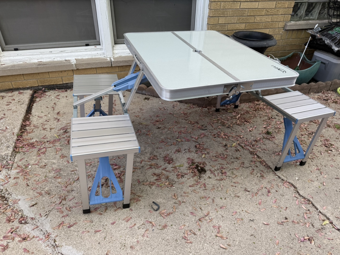 Portable Folding Picnic Table with 4 Seats - photo 3