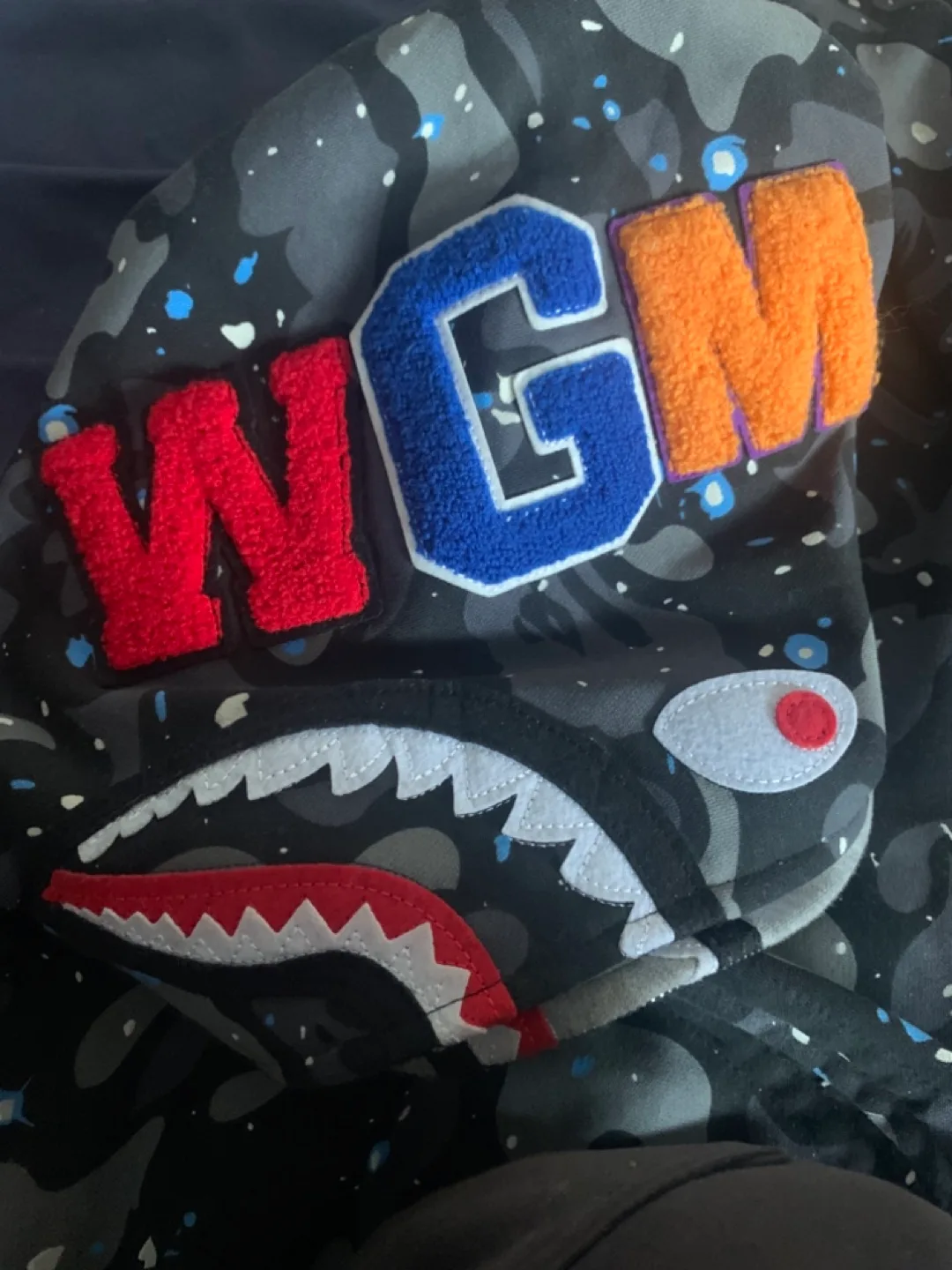 A Bathing Ape Shark Camo Zip-Up Hoodie image indicator(4)