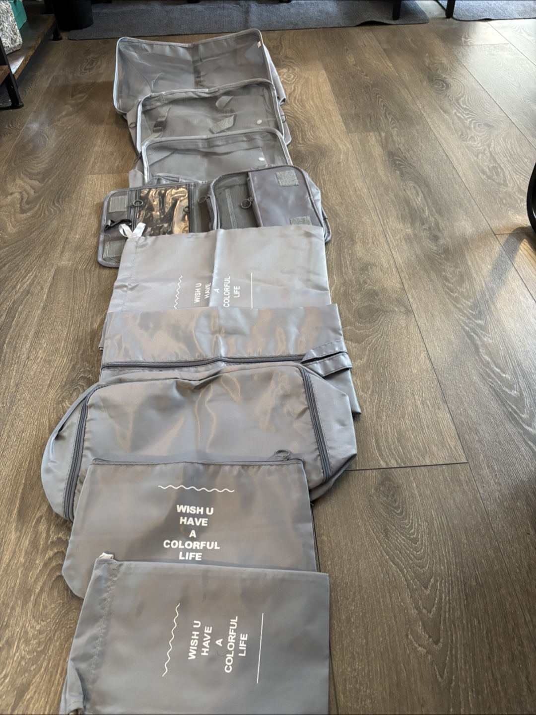 9 - Piece Grey Travel Packing Organiser Set - photo 4