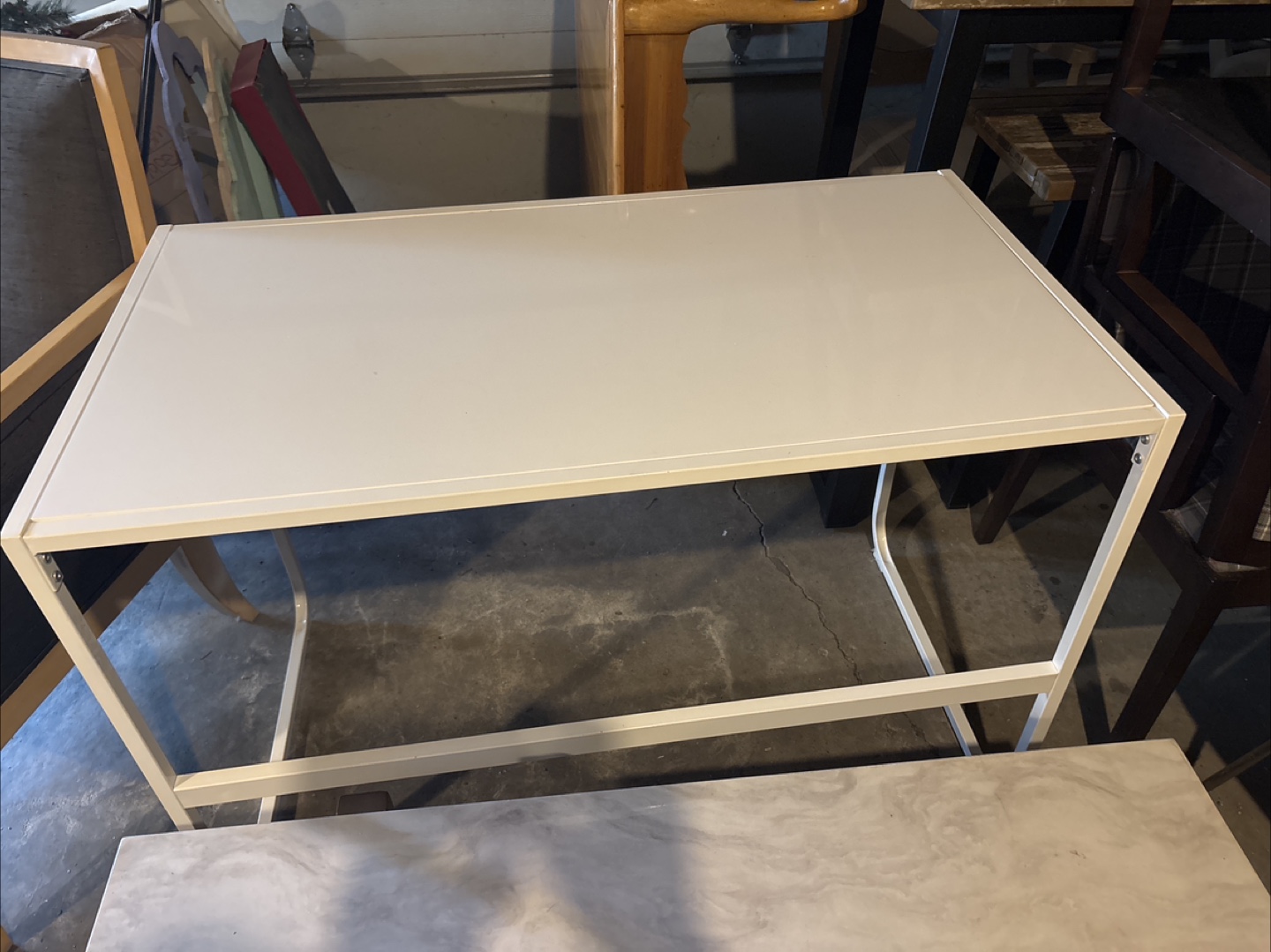 White IKEA desk with white chair. Fully assembled - photo 2