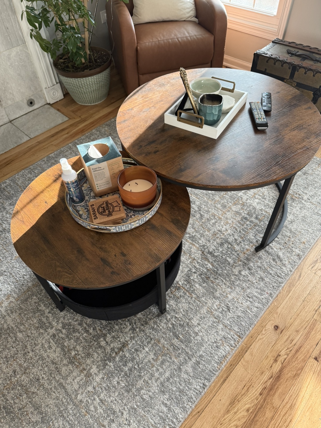 Nested Coffee Table Set with Storage