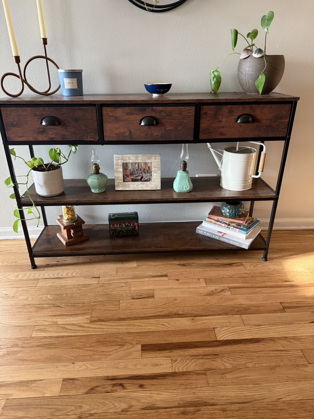 Console Table with 3 Drawers and Shelf - photo 2