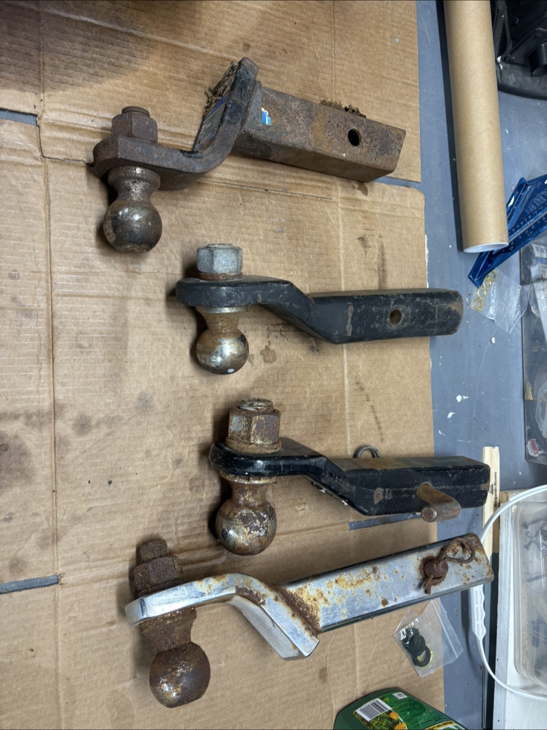 Lot of 4 Used Trailer Hitch Balls
