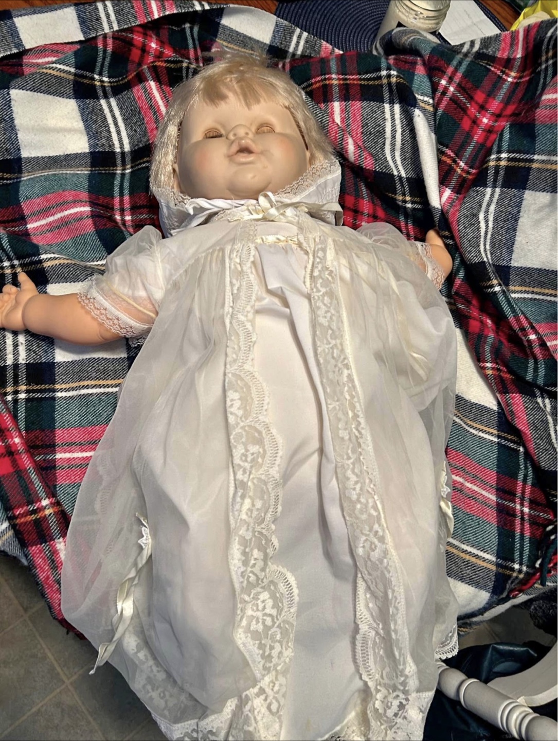 Vintage Baby Doll in Christening Gown