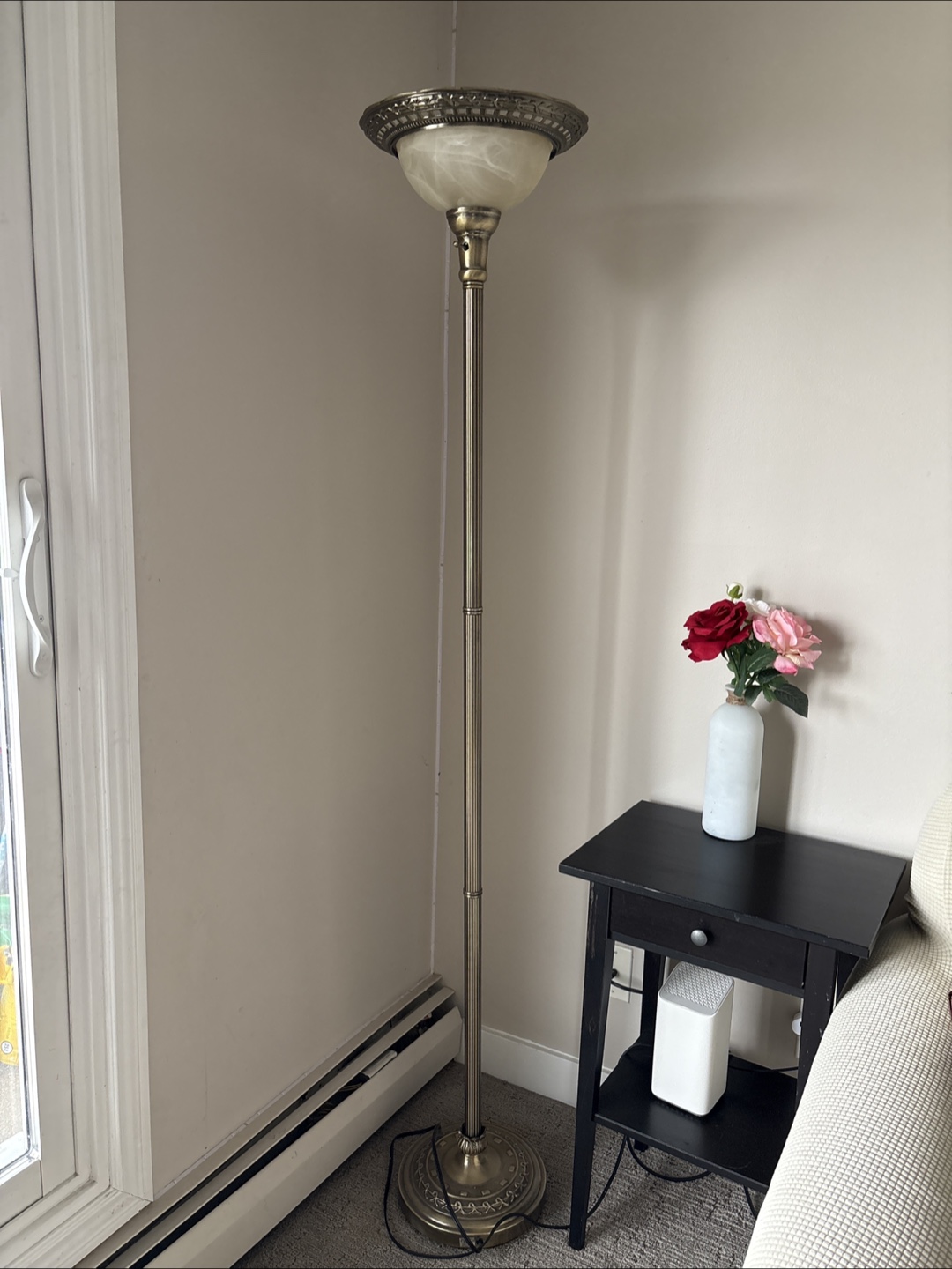 Elegant Floor Lamp, Bronze Finish