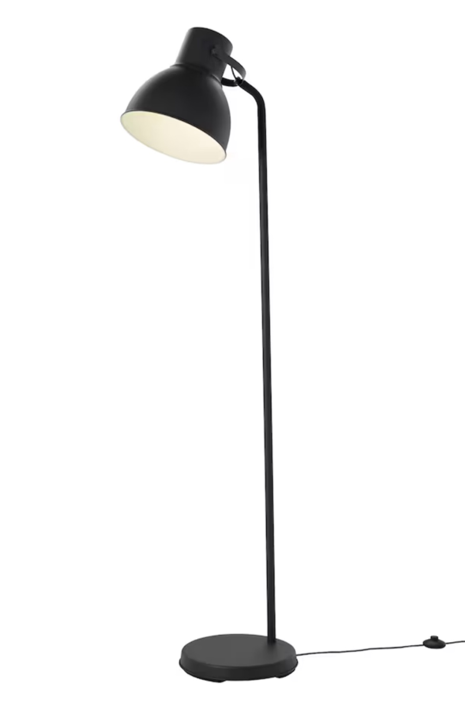 Black Floor Lamp with Adjustable Arm