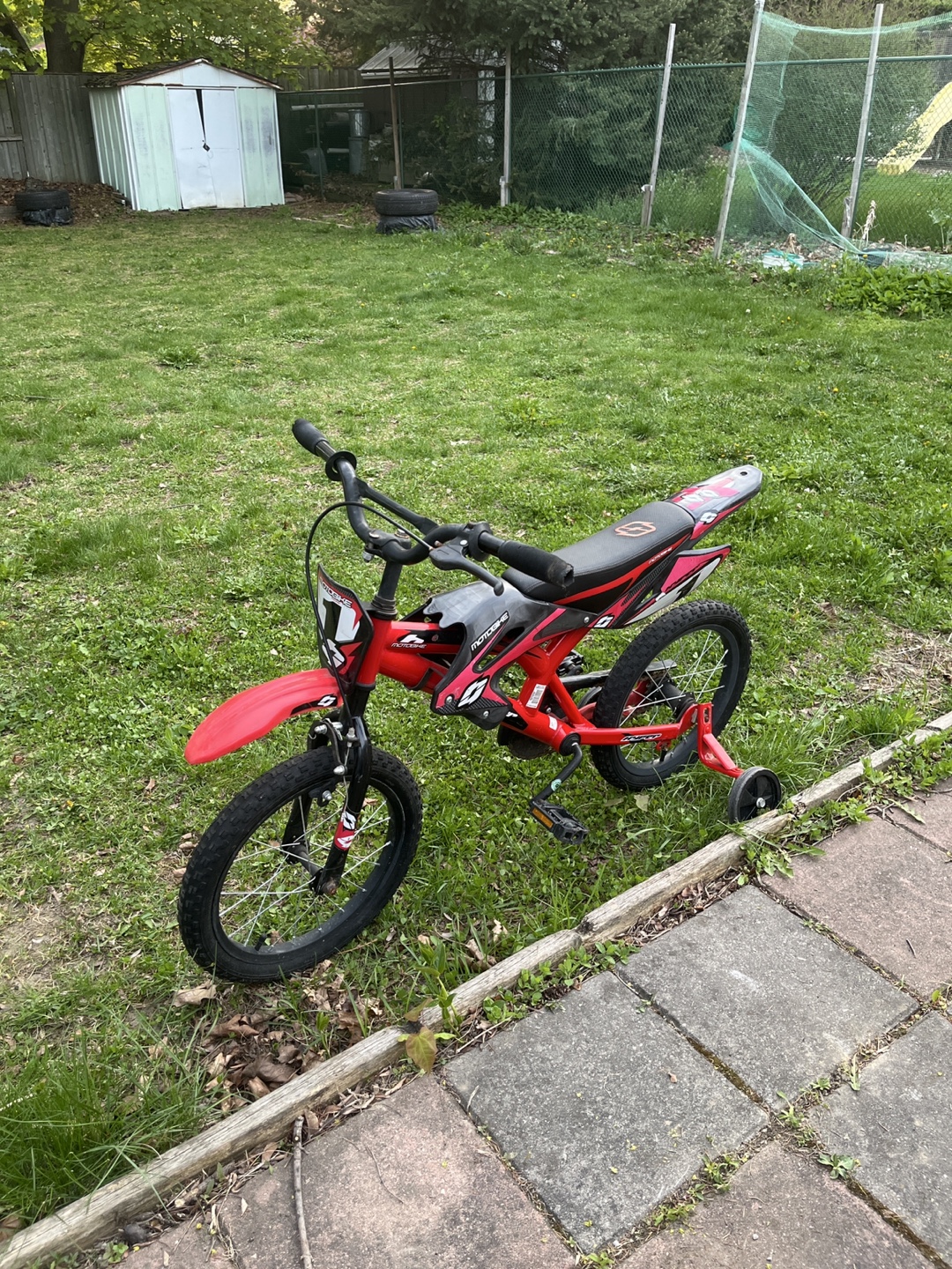 Motobike 16" Kids Bike with Training Wheels - photo 5