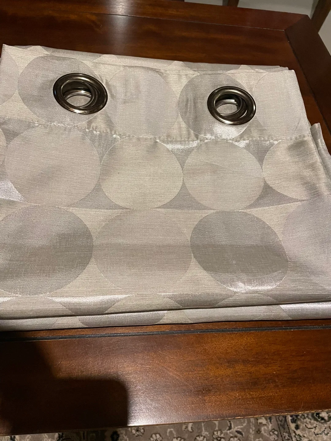 Silver grey Grommet curtain panels thumbnail