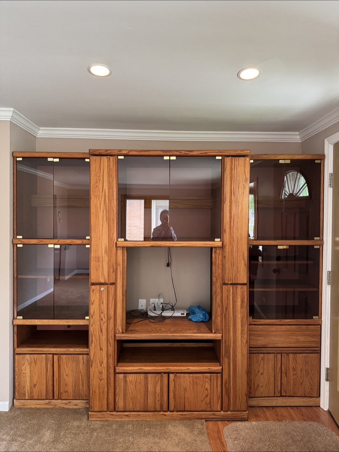 Entertainment Center with Glass Doors