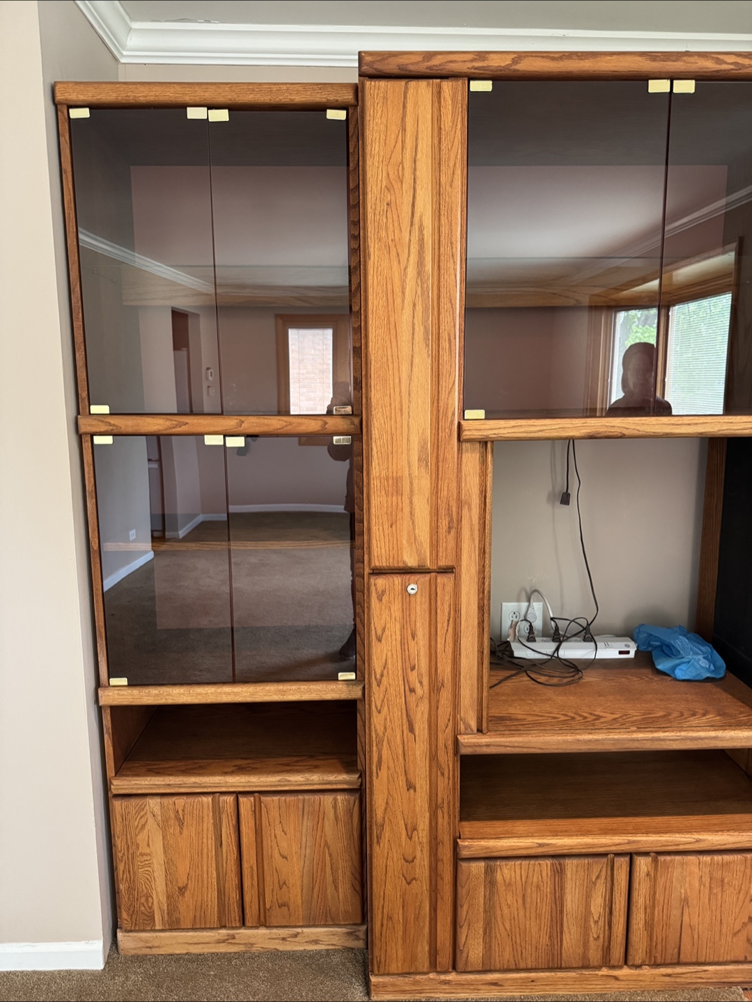 Entertainment Center with Glass Doors - photo 3