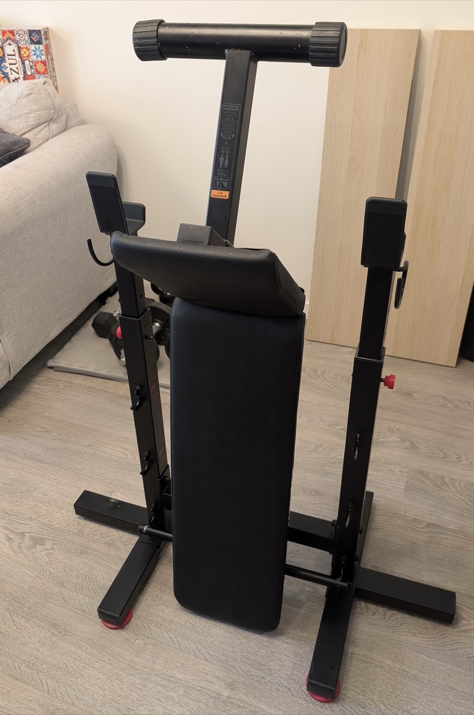 Adjustable Press bench + bar + weights - photo 2