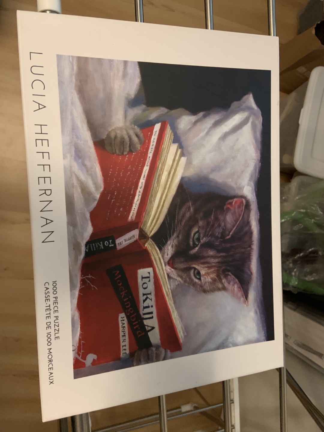 1000-Piece Lucia Heffernan Cat and Book Puzzle