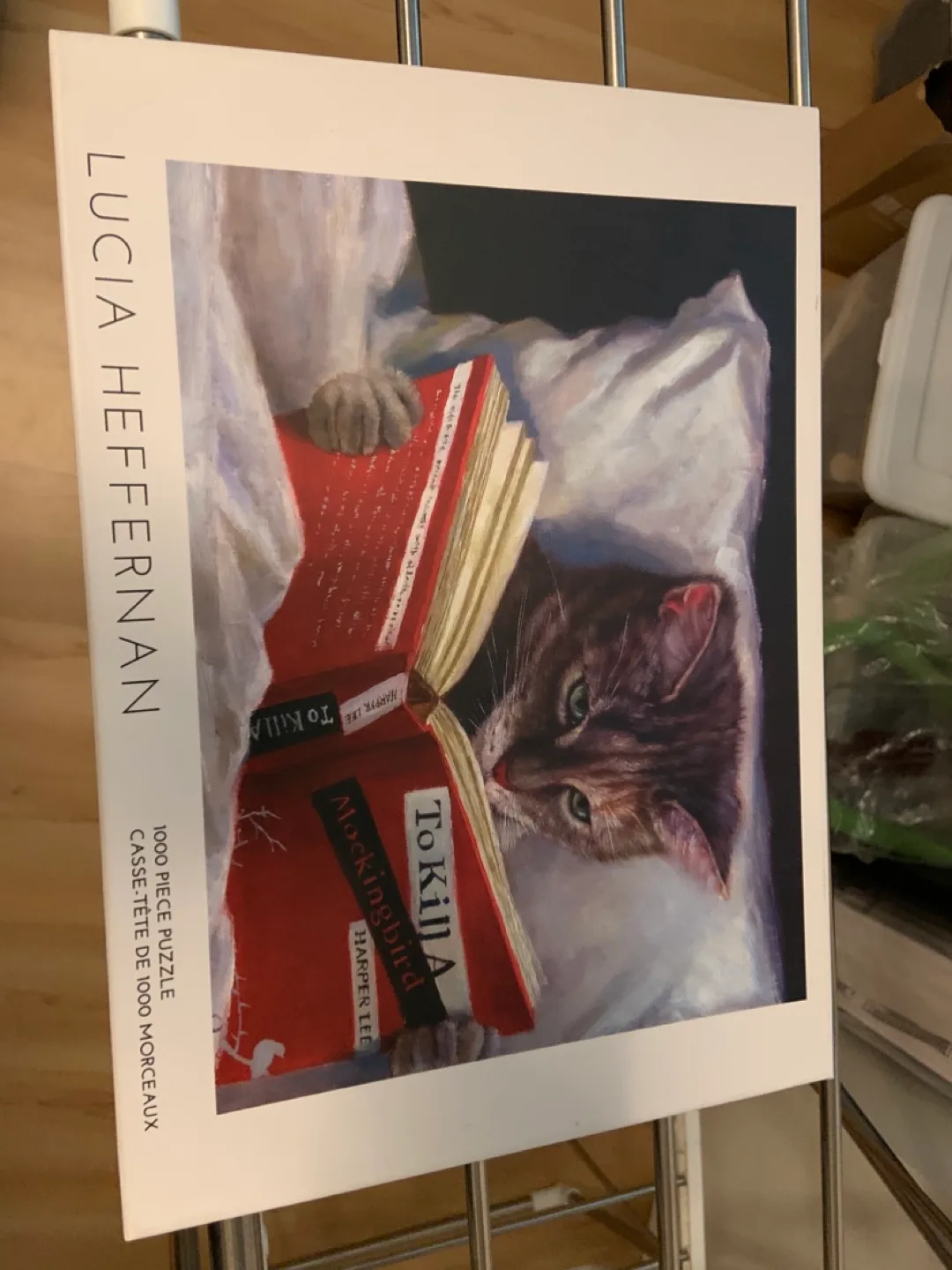 1000-Piece Lucia Heffernan Cat and Book Puzzle thumbnail