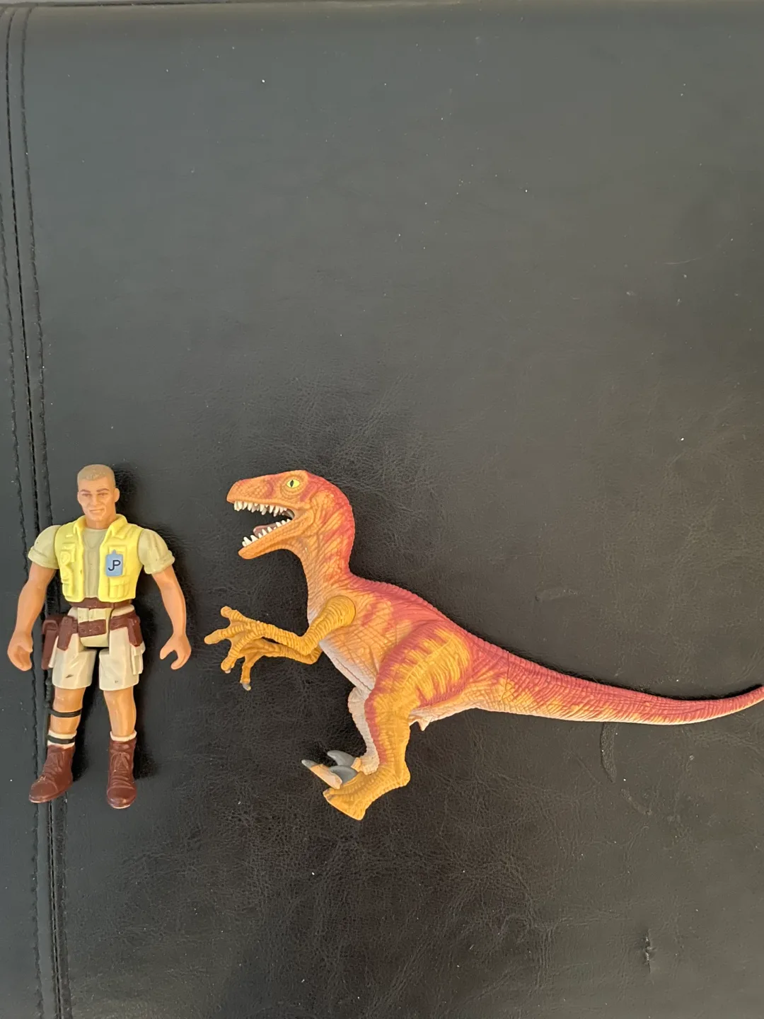 Jurassic Park Action Figures - Raptor and Human thumbnail