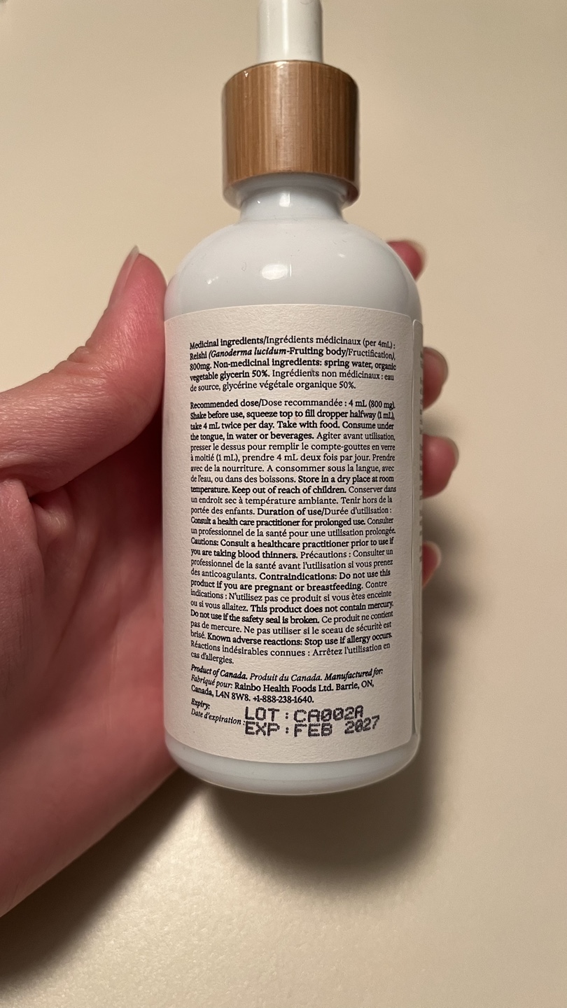 Rainbow Reishi Mushroom Tincture - Alcohol-Free - photo 2