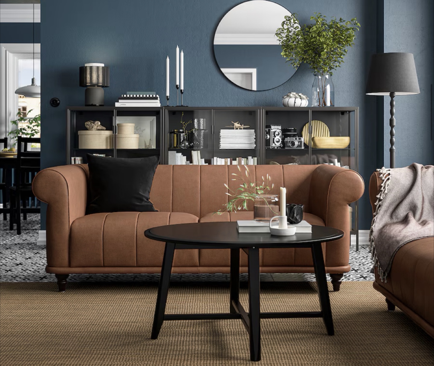 Brown Leather Sofa - photo 5