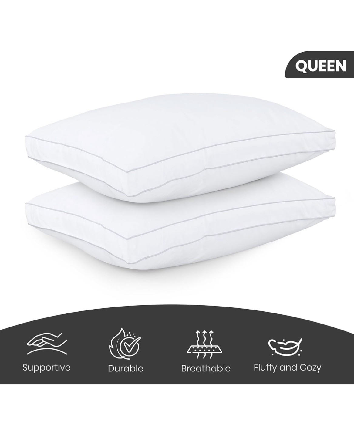 Utopia Bedding Queen Size Pillows - Set of 2 - photo 3