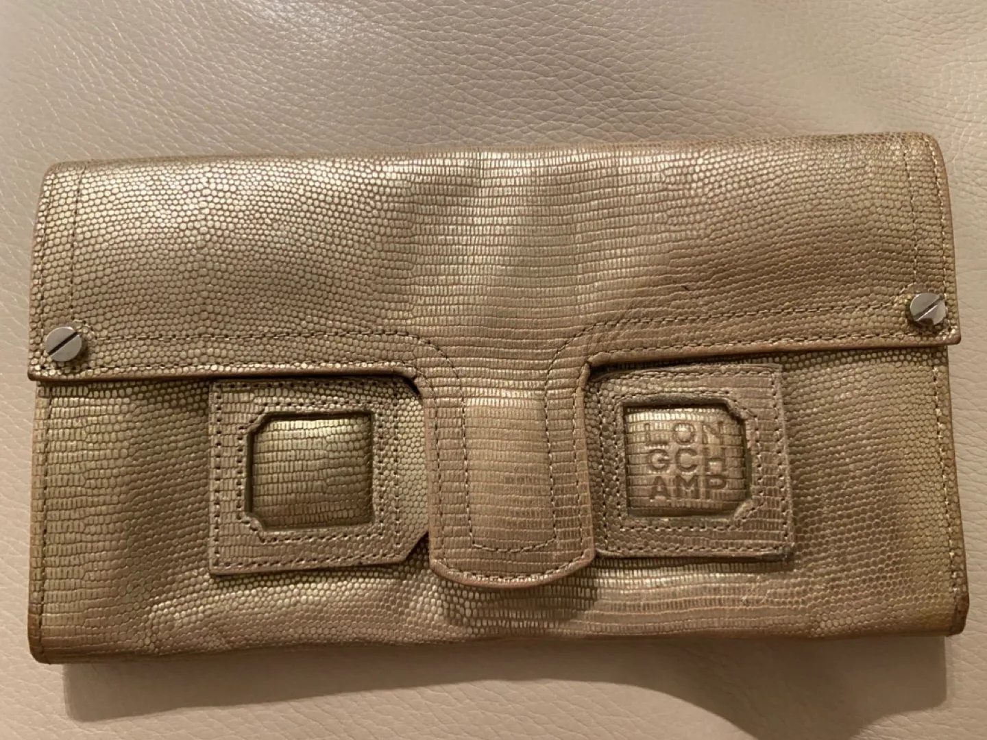 Authentic Longchamp Gold Leather Wallet image indicator(4)