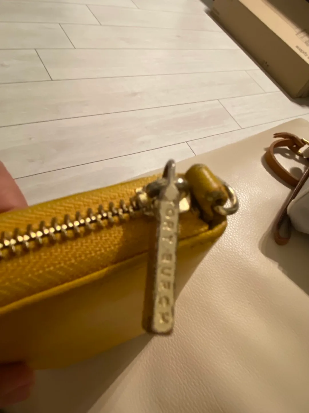 Authentic leather Tory Burch Yellow  Zip Around Wallet image indicator(3)