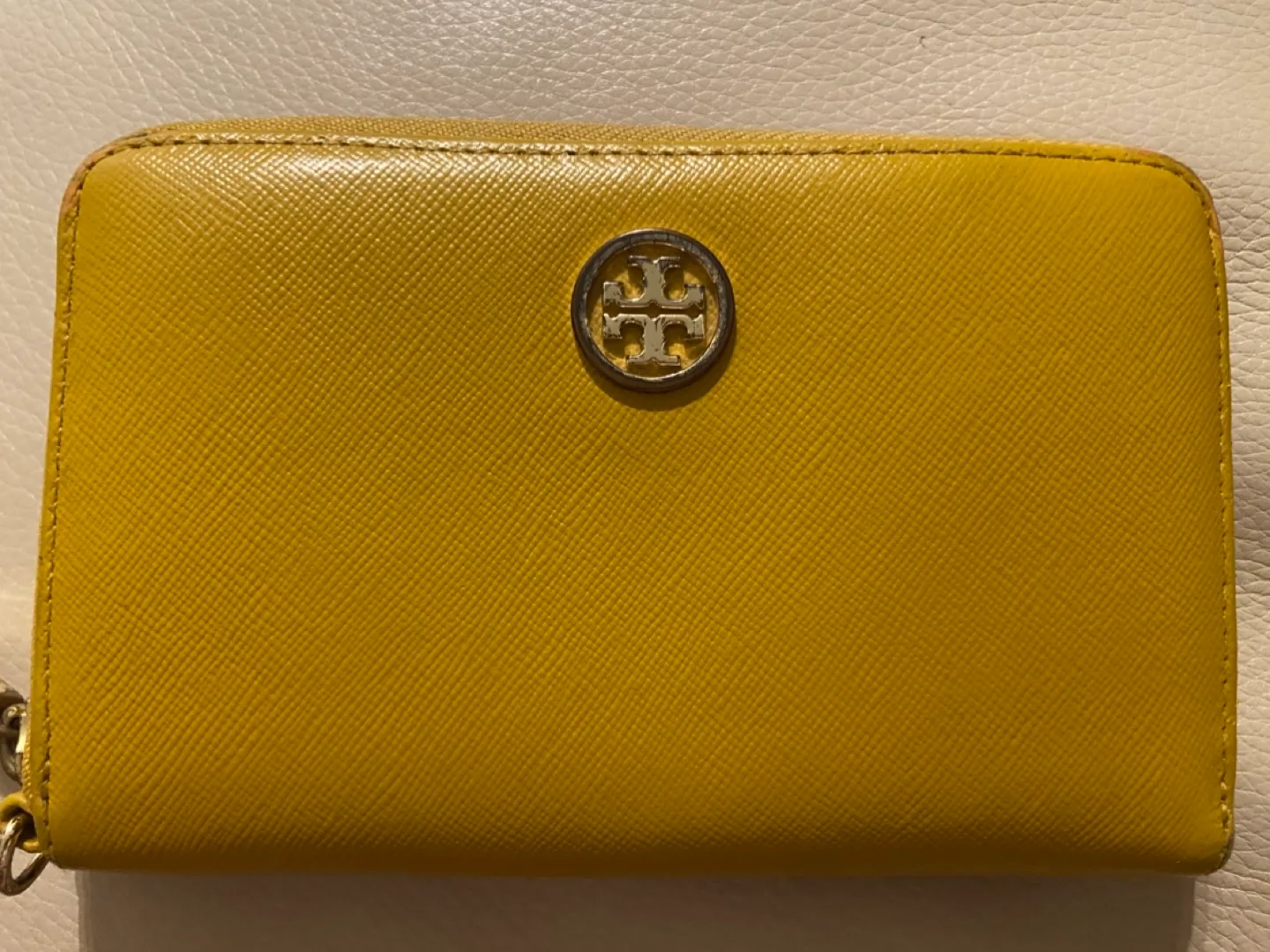 Authentic leather Tory Burch Yellow  Zip Around Wallet thumbnail