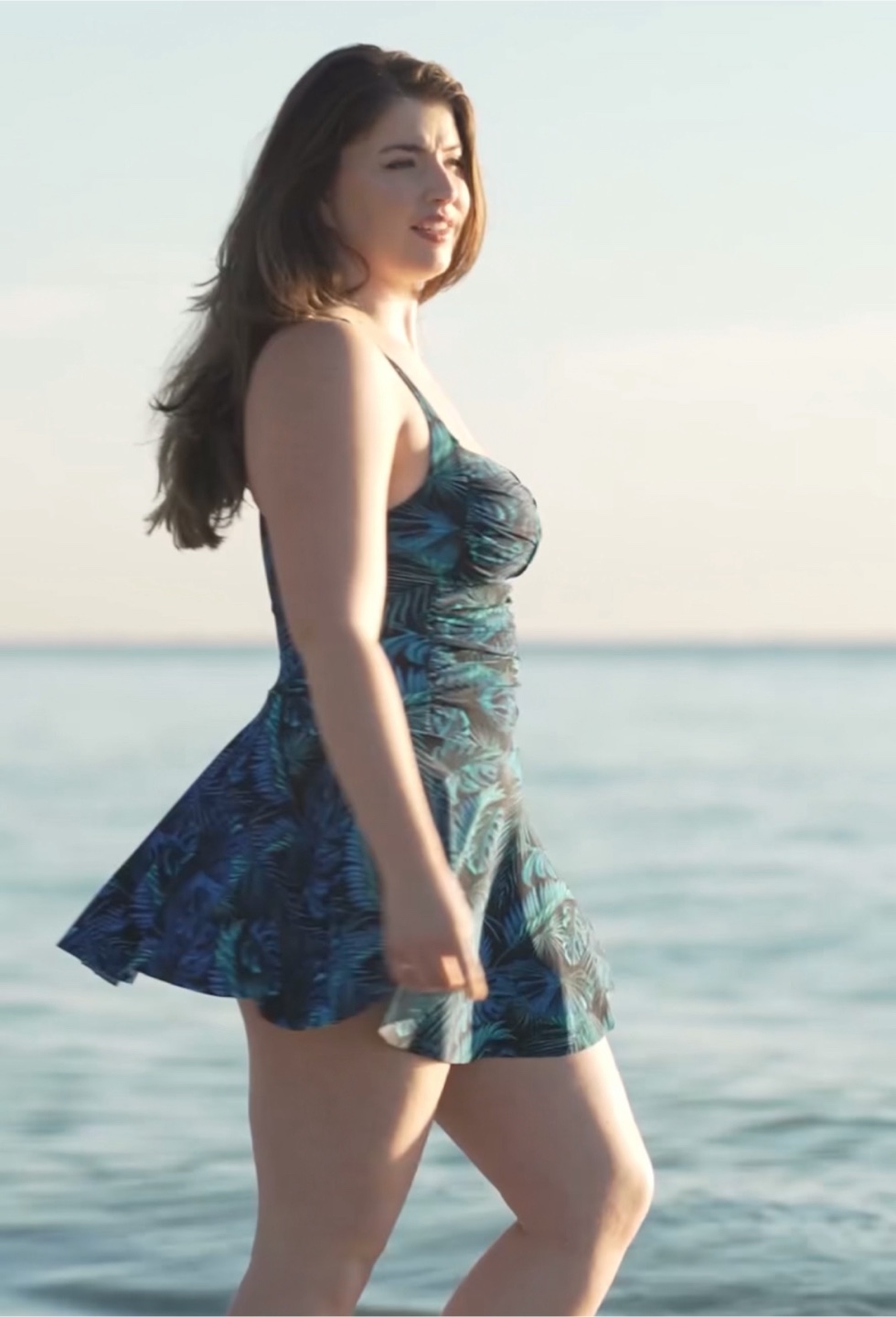 NEW! RELLECIGA Tropical Ruched Tummy Control Swimsuit Dress - photo 4