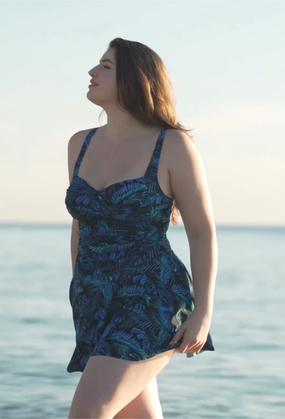 NEW! RELLECIGA Tropical Ruched Tummy Control Swimsuit Dress - photo 2