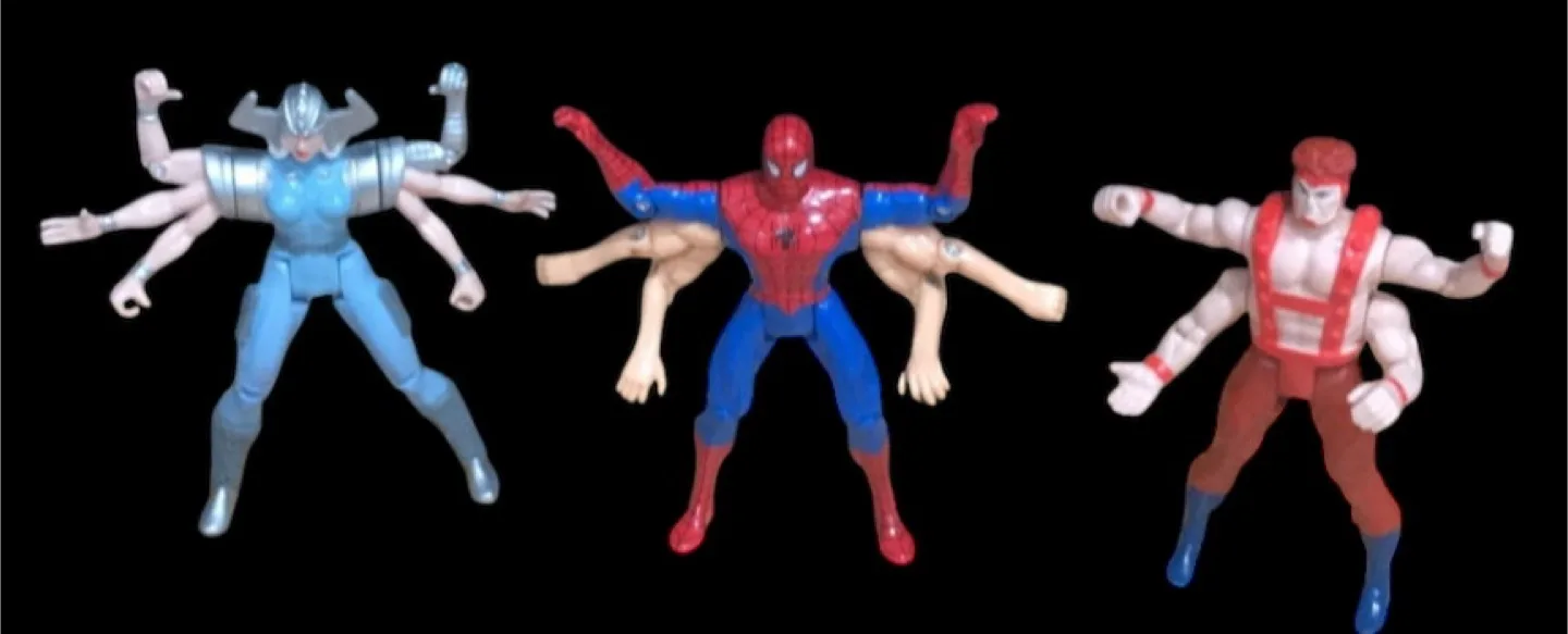Vintage Marvel Spider-Man 4-Armed Figures and Collector Case image indicator(4)