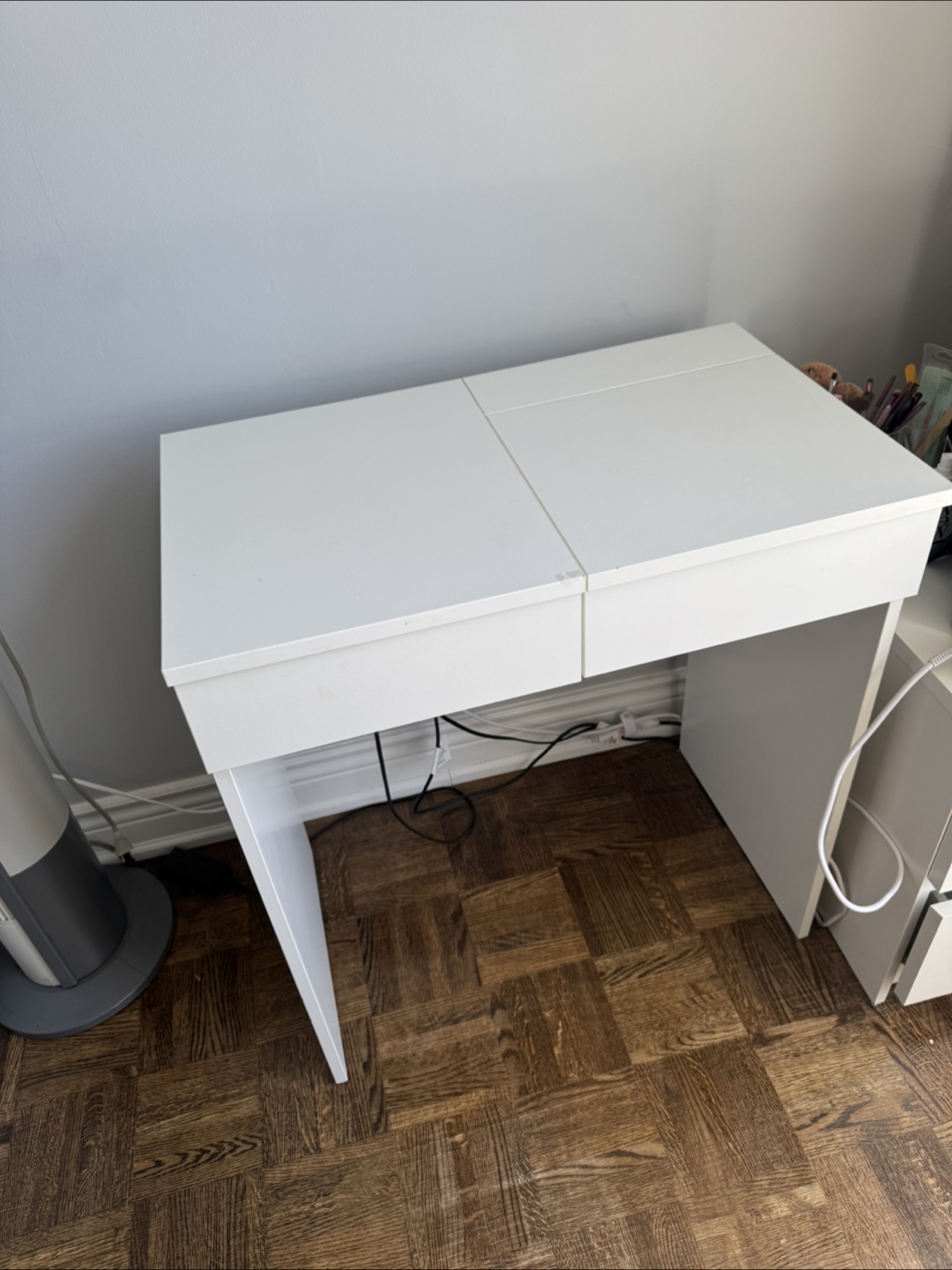 Ikea BRIMNES White Vanity Desk with Two Drawers