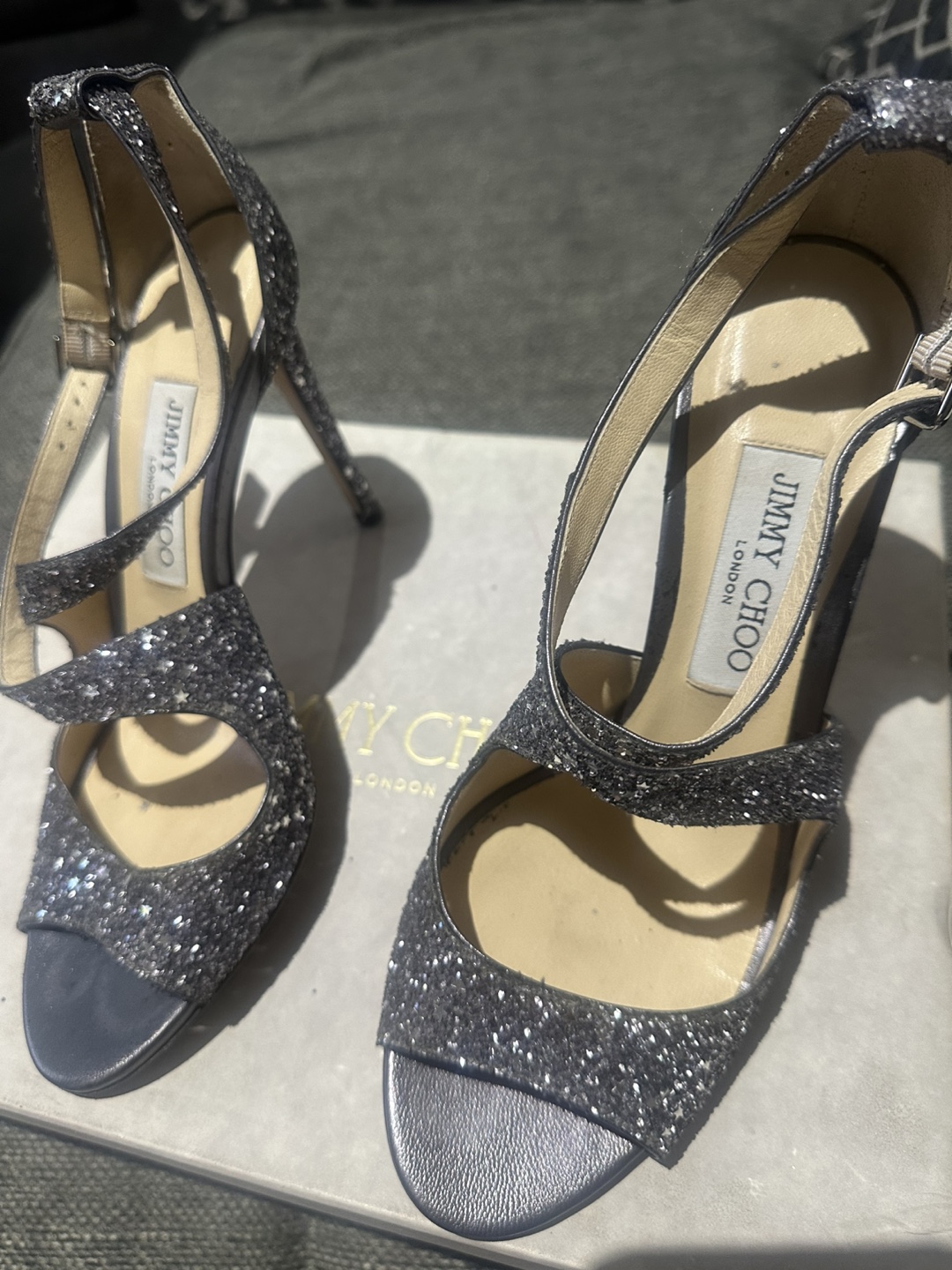 Jimmy Choo Glitter Sandals - photo 3