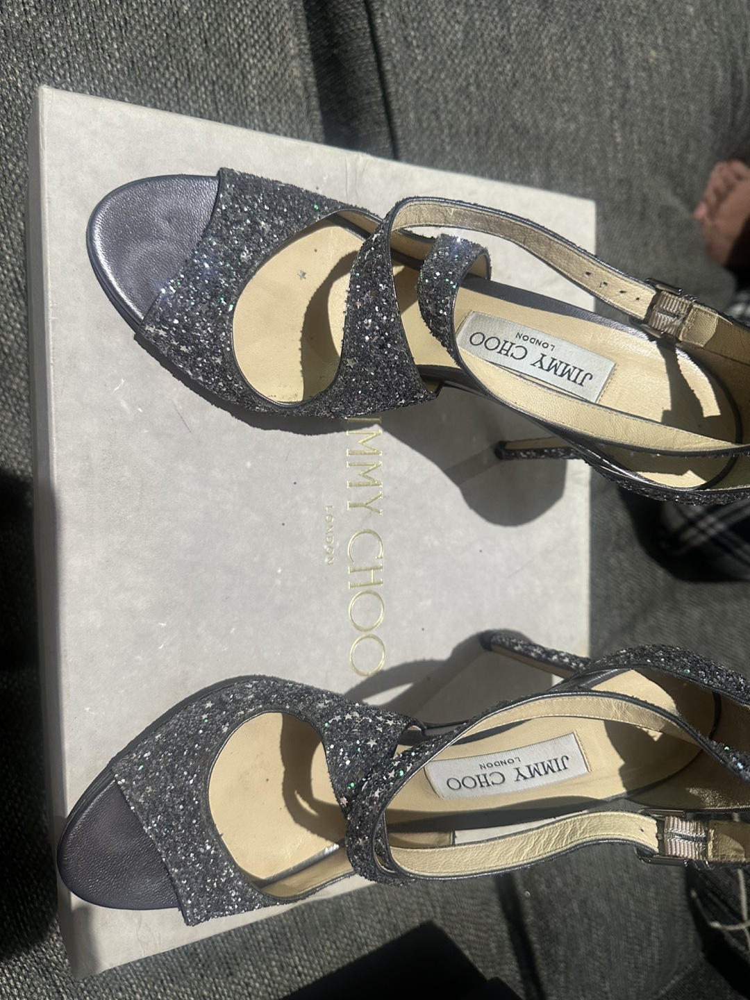 Jimmy Choo Glitter Sandals