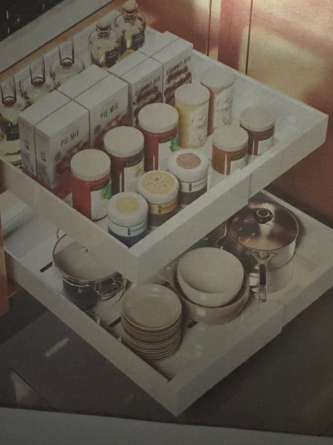 Two-Tiered Corner Cabinet Organizer - photo 2