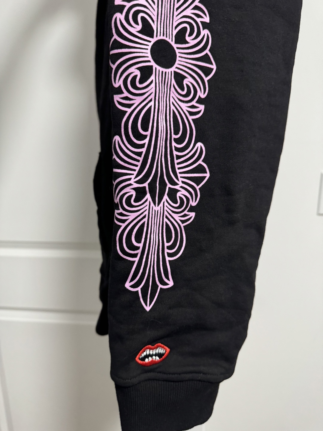 Chrome Hearts Black Hoodie with Pink Detailing - photo 4