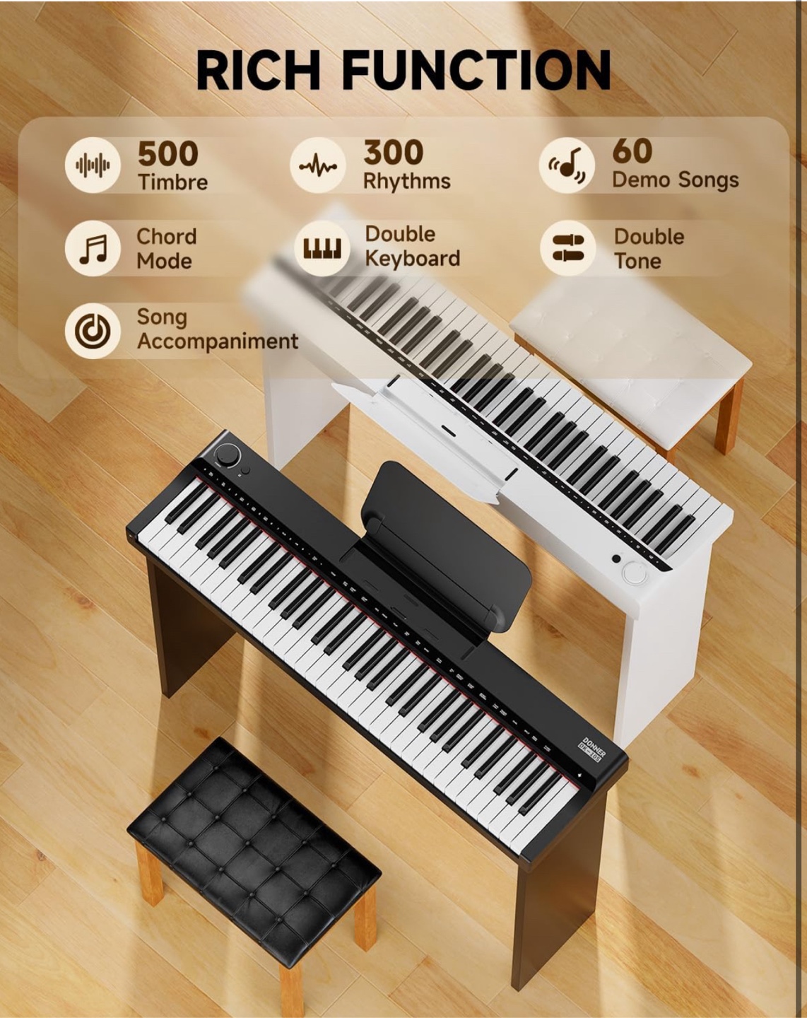 61-Key Electronic Keyboard Piano - Beginner's Instrument - photo 4
