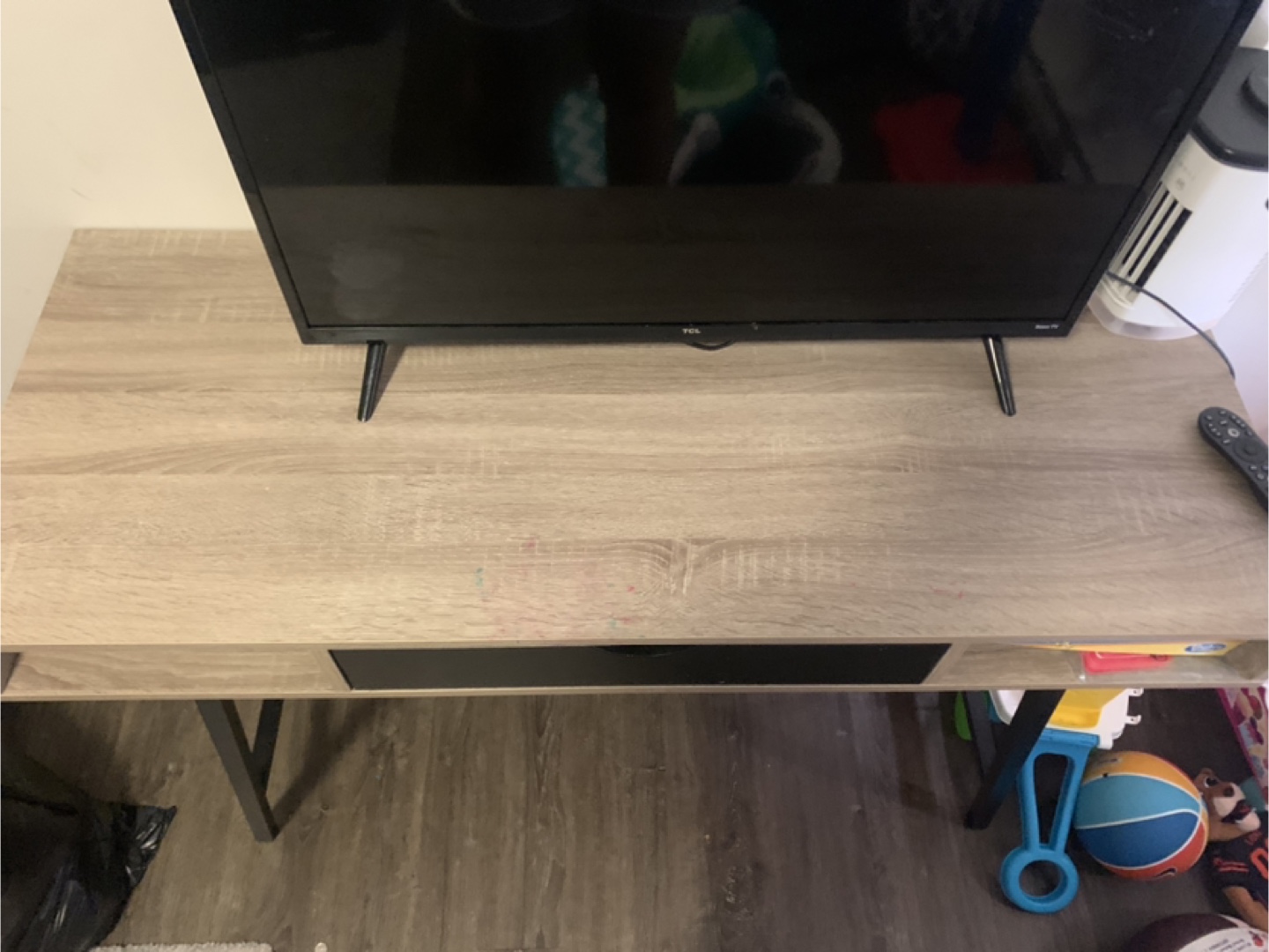 Writing Desk with Drawer and Open Shelving - photo 2