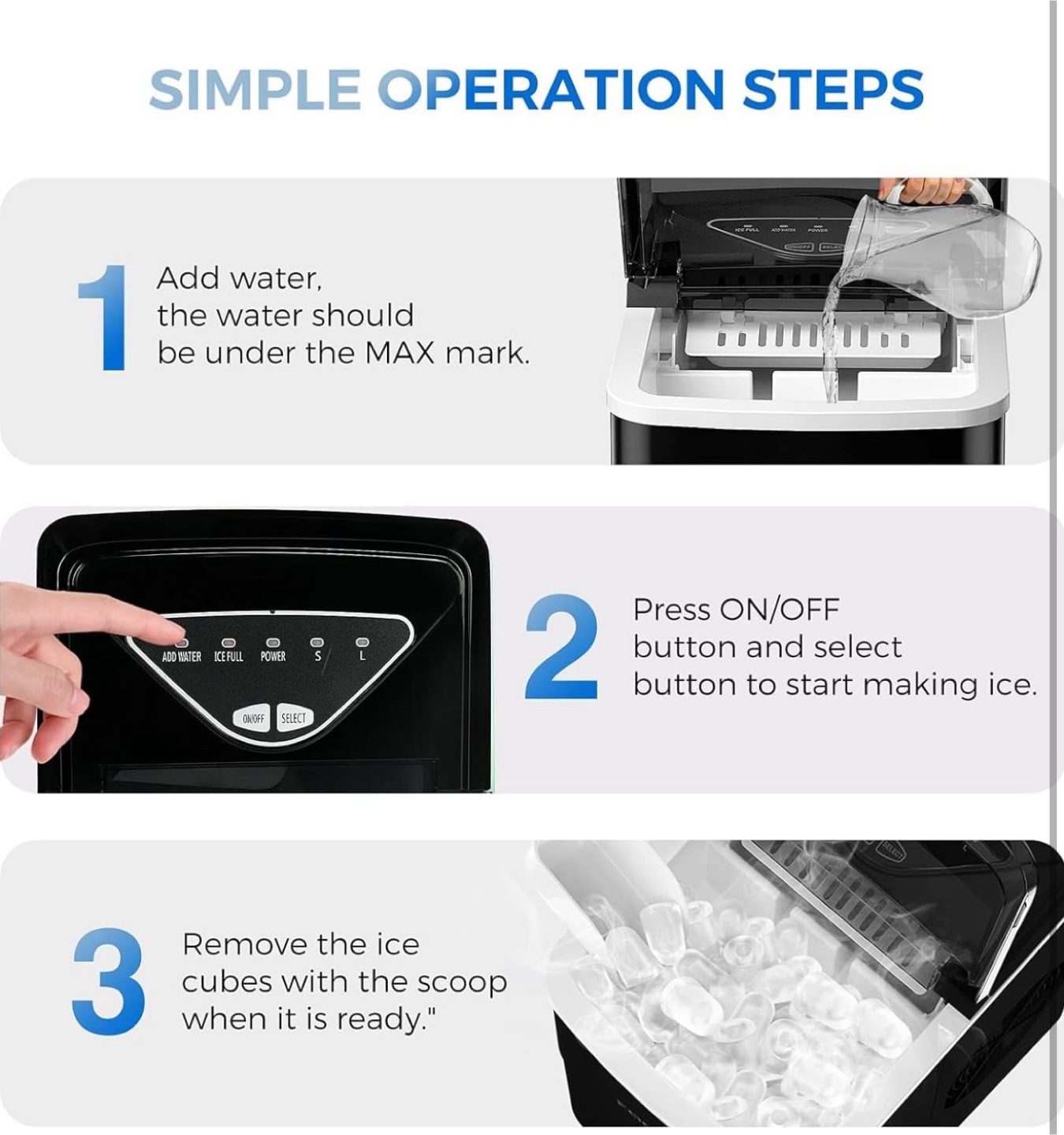 Portable Countertop Ice Maker - Makes Ice Quickly - photo 5