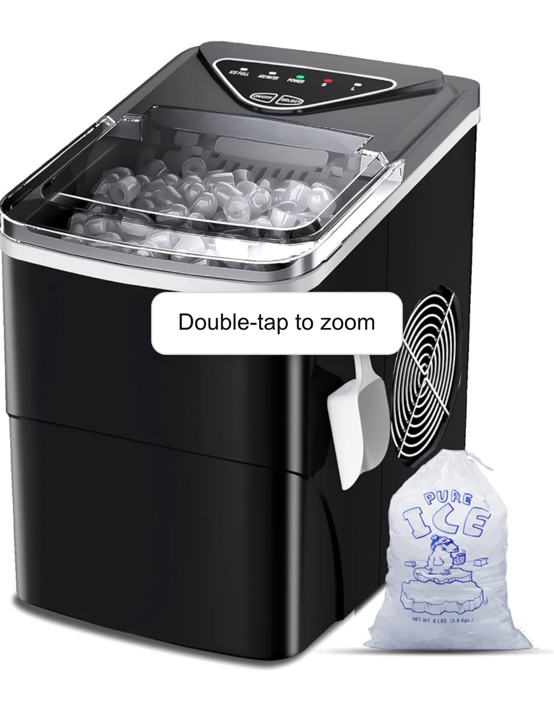 Portable Countertop Ice Maker - Makes Ice Quickly